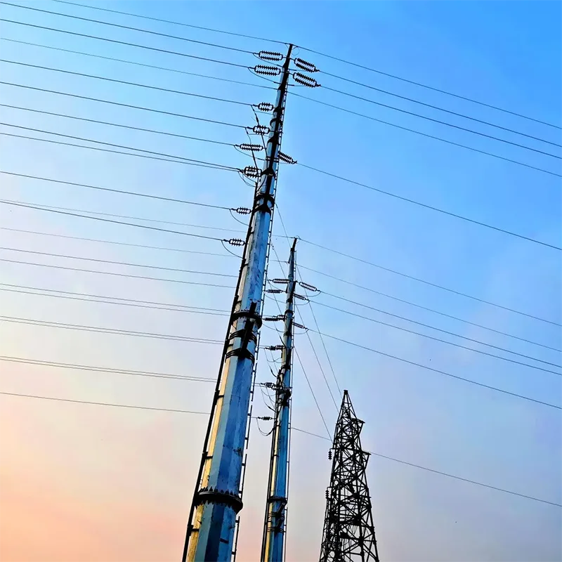 Monopole Transmission Line single Steel Tube Tower